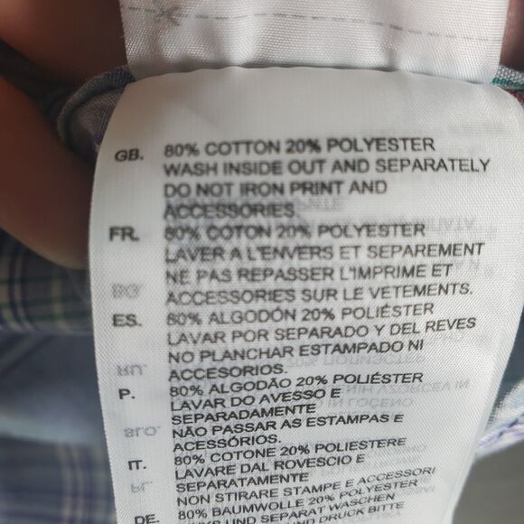 sz S G-Star Raw Viktor Chambray Plaid Men's Button Down Shirt - Picture 6 of 14